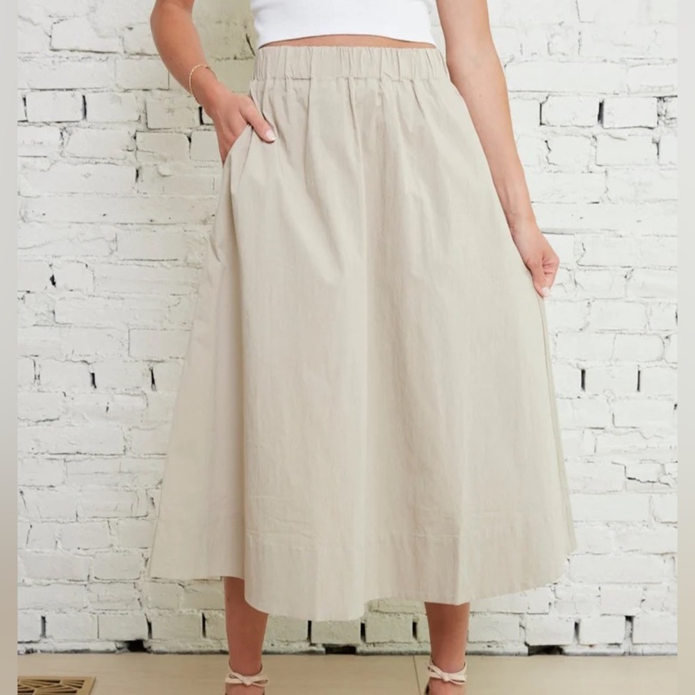 A-Line Midi Skirt